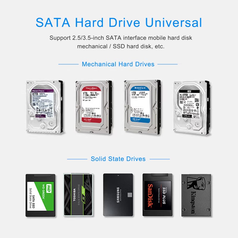 Mackertop 3.5" Hard Drive Enclosure Tool-Free External Hard Drive Enclosure 5Gbps USB 3.0 to SATA Adapter Hard Disk Case for 3.5 Inch HDD/SSD Max 6TB (Support UASP) - Image 5